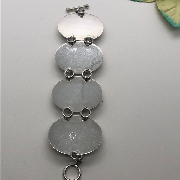 Unique stone and sterling bracelet - Picture 5 of 9